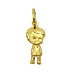 Pingente Menino em ouro 18k 17.0mm - J03100070 - RDJ Joias