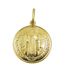 Pingente de Ouro 18k Medalha de São Bento com 19.8mm - J03100464 - RDJ Joias