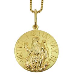 Medalha de São Bento Grande em Ouro 18k 0,750 - J03100551 - RDJ Joias