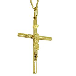 Crucifixo de Ouro 18k 0,750 com Cristo - J03101171 - RDJ Joias