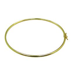 Bracelete Roliço em Ouro com Trava de Segurança 3,1g - J035000143-X - RDJ Joias