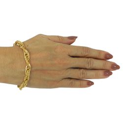 Pulseiras de Ouro 18k 0,750 com Elos Cartier 7,5mm - J048004928-0 - RDJ Joias