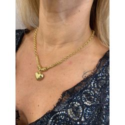 Gargantilha em Ouro 18k de Coração com 45.0cm - J0480059212-9 - RDJ Joias