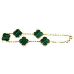 Pulseira Trevo de Malaquita em Ouro 18k Cartier - J05000361 - RDJ Joias