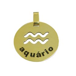 Pingente em Ouro 18k Signo Aquário - J05400506 - RDJ Joias