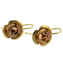 Brinco Modelo Rosa em Ouro 18k 0,750 - J06100235 - RDJ Joias