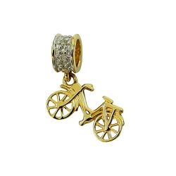 Berloque de bicicleta em Ouro 18K com Brilhantes - J06104027 - RDJ Joias