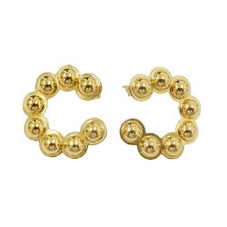 Brinco em Ouro 18k Meia Bola - J06105152 - RDJ Joias