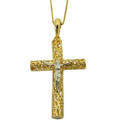 Pingente de ouro 18k Crucifixo Vazado - J06105887 - RDJ Joias