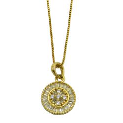 Pingentes Modelo Pizza de ouro 18k com Zircônias - J06202117 - RDJ Joias