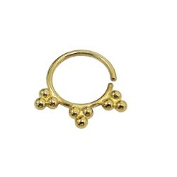 Piercing em Ouro 18k Argola com Bolinhas para Septo - J10802020 - RDJ Joias