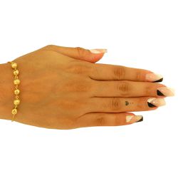 Pulseira de Bolas Foscas e Polidas em Ouro 18k - J12702202 - RDJ Joias