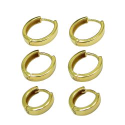 Brinco Argolas em Ouro 18K Trio Modelo click 4.4g - J12703473 - RDJ Joias