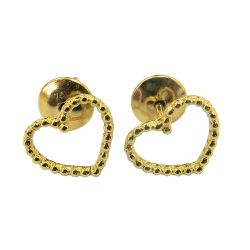 Brinco em Ouro 18k Coração Vazado 7.6x8.9mm - J14500846 - RDJ Joias