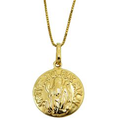 Pingente de ouro Medalha de São Bento 13.0mm - RDJ03001554 - RDJ Joias