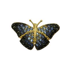 Pingente de Borboleta em Ouro 18k 0,750 com Zircônias Coloridas - J18400229 - RDJ Joias