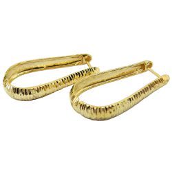 Brinco em ouro 18k Argola Grande Diamantada - J18401020 - RDJ Joias