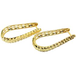 Argola em Ouro 18k Grande Diamantada - J18401022 - RDJ Joias