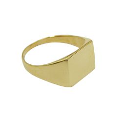 Anel em Ouro 18k Quadrado Polido 10.0x12.0mm - J18401811 - RDJ Joias