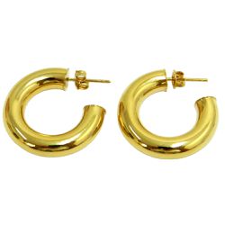 Argola em ouro 18k 750 Aberta com 5.0g 27.0mm - J19200019 - RDJ Joias