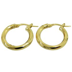 Argola de Ouro 18k Levemente Torcida 21.0mm - J19200024 - RDJ Joias