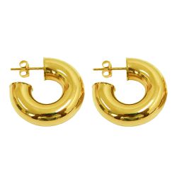 Argola em ouro 18k 750 Aberta com 26mm x 8mm - J19200037 - RDJ Joias