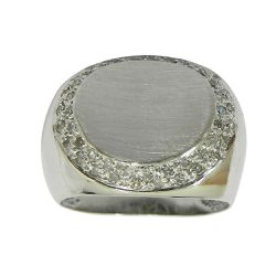 Anel em ouro branco 18k com 50 Brilhantes Brancos - JAR000117-9 - RDJ Joias