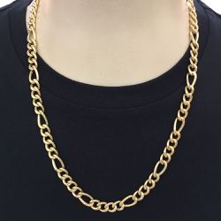 Corrente Masculina Elo Fígaro em Ouro 18K 35g - JC0005235 - RDJ Joias