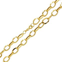 Corrente Cartier em Ouro 18k 750 com elos ovais 45cm - JC0024205-5 - RDJ Joias