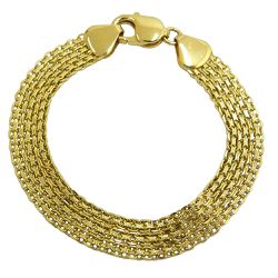 Pulseira de Ouro 18k modelo Esteira Larga - JP0004214-8 - RDJ Joias