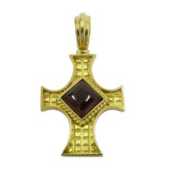 Crucifixo em Ouro 18k com Granada - JPGR0001210-8 - RDJ Joias