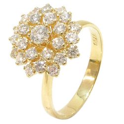 Anel Chuveiro em Ouro 18K com Diamantes - 0300502140 - RDJ Joias