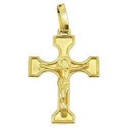 Crucifixo em Ouro 18k com Jesus Crucificado - J03100113 - RDJ Joias