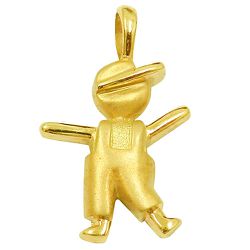 Pingente em ouro Boneco Pequeno - J04000687 - RDJ Joias