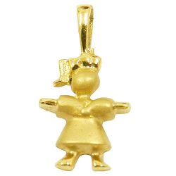 Pingente de ouro Menina Grande - J04000637 - RDJ Joias