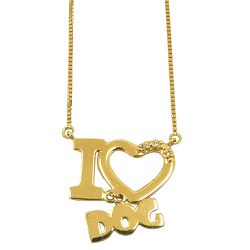 Gargantilha Veneziana I Love Dog - J15000146 - RDJ Joias