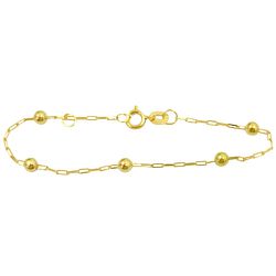 Pulseira de bolinha em ouro 18K Baby - J00300001 - RDJ Joias