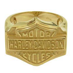 Anel Masculino em Ouro Harley Davidson - J03300985 - RDJ Joias