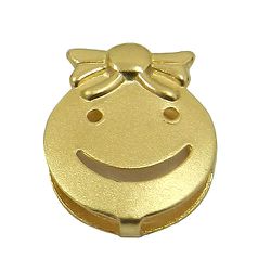 Pingente de Ouro Happy Face Menina - J03100379 - RDJ Joias