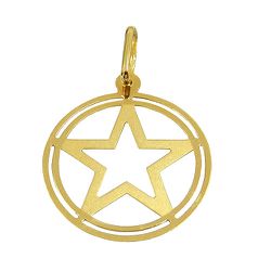 Pingente Masculino Estrela em Ouro 18K - J03100960 - RDJ Joias