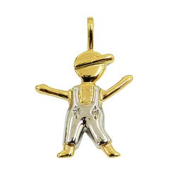 Pingente de Ouro com Brilhantes Menino - J07600207 - RDJ Joias