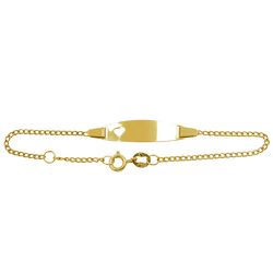 Pulseira de Ouro Infantil com Plaquinha - J06400118 - RDJ Joias