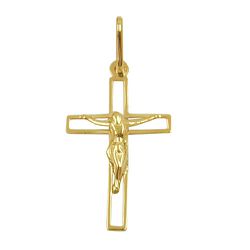 Pingente Crucifixo Ouro 18K Vazado - J16400056 - RDJ Joias