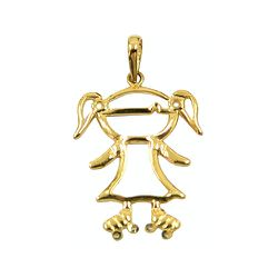 Pingente Menina de Patins em Ouro 18K - J12701117 - RDJ Joias