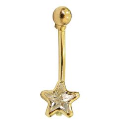 Piercing de Estrela em Ouro 18K com Zircônia - J12701561 - RDJ Joias