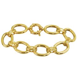 Pulseira Feminina Grossa em Ouro 18k Design Italiano - J18500046 - RDJ Joias