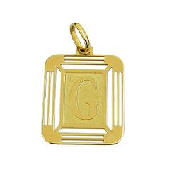 Pingente Medalha em Ouro 18K Letra G - J14500444 - RDJ Joias