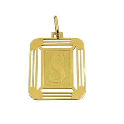 Pingente de Ouro 18K com Letra S - J14500444 - RDJ Joias