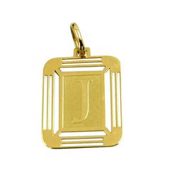 Pingente de Ouro 18K 750 com Letra J - J14500444 - RDJ Joias