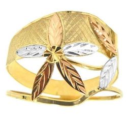 Anel de ouro feminino flor - J06103022 - RDJ Joias